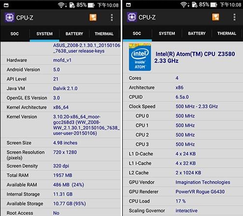 Asus ZenFone 2, în versiunea de 5 inch cu 2 GB RAM depășește pragul de 50.000 puncte în AnTuTu