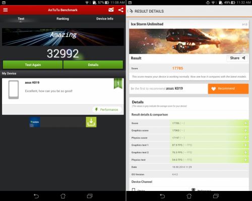 Benchmark-uri ASUS FonePad 7 (FE375CG)