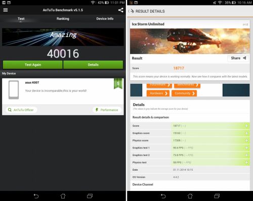 Benchmarkuri ASUS MeMo Pad ME572C