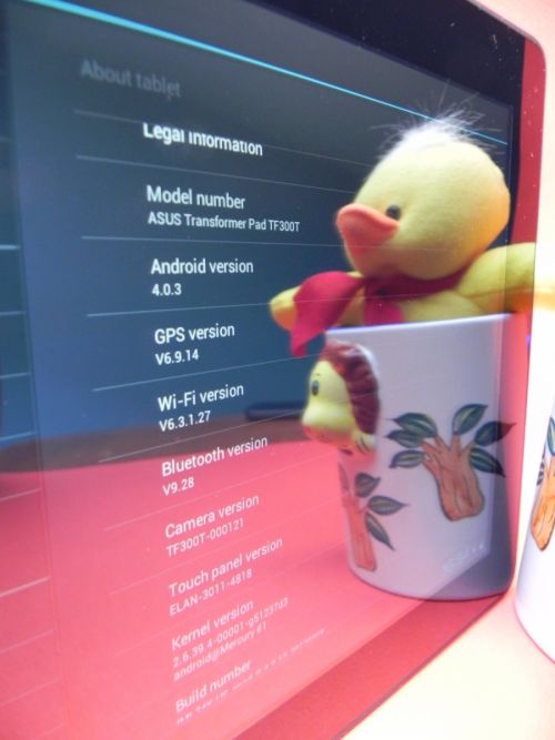 tableta rulează Android 4.0.3