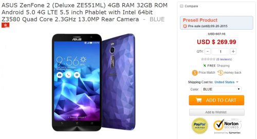 Asus ZenFone 2 Deluxe disponibil la pre-comandă prin intermediul unui magazin online din China; costă doar 1.064 lei