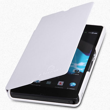 Husa Sony Xperia Z - Ultraslim alba cu folie de protectie inclusa