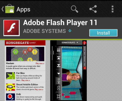 Adobe Flash Player 11.1 disponibil de azi pe Galaxy Nexus și Ice Cream Sandwich!