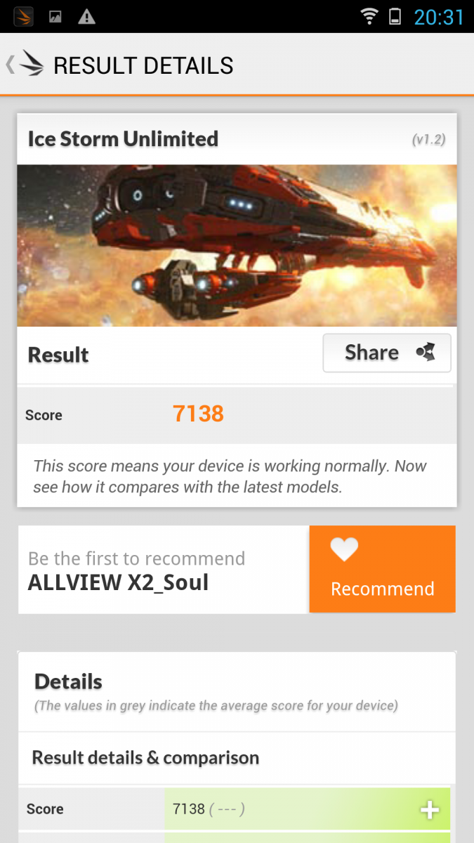 Allview X2 Soul - 3D Mark benchmark