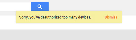 Google Play Music din nou limitat la 4 deautorizari de terminal pe an!