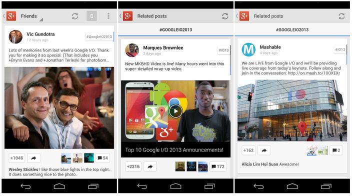 Aplicația Google+ pentru Android actualizată, primește funcții de editare foto și hashtaguri