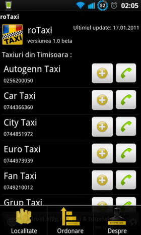 roTaxi, aplicație gratuită pentru Android, made În România; găsește taxiul acum!