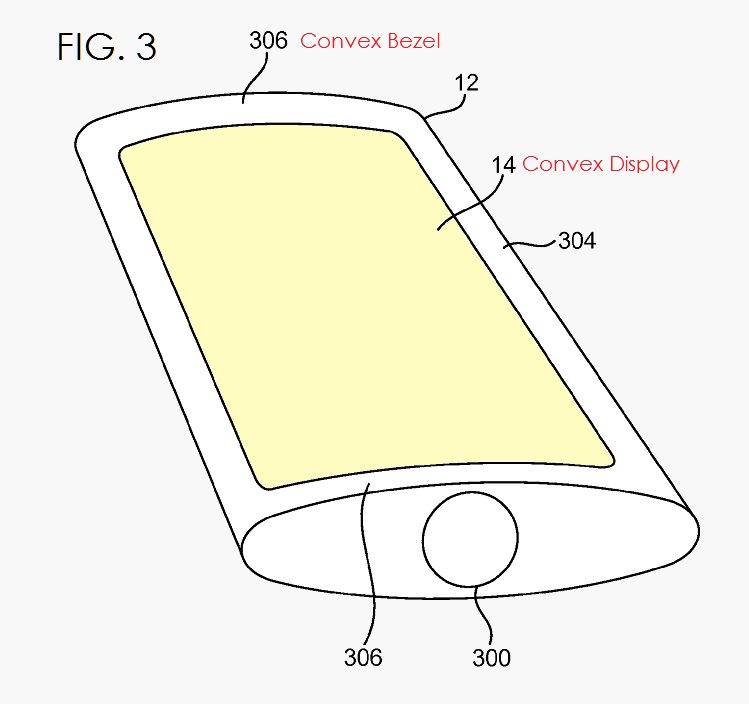 Apple primeşte un brevet pentru un smartphone cu display convex, potențial flexibil