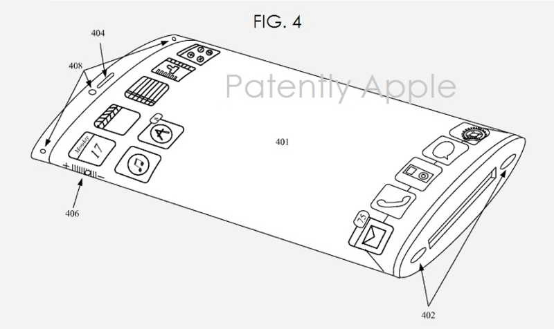 Apple primeşte un brevet pentru un smartphone cu display convex, potențial flexibil