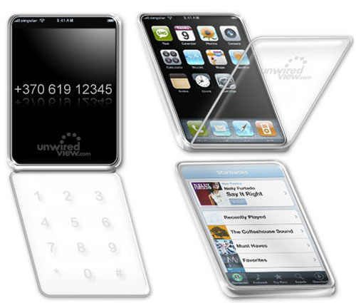 Apple: iPhone 2.0 sau 3.0, un telefon cu clapeta si 2 touchscreen-uri?