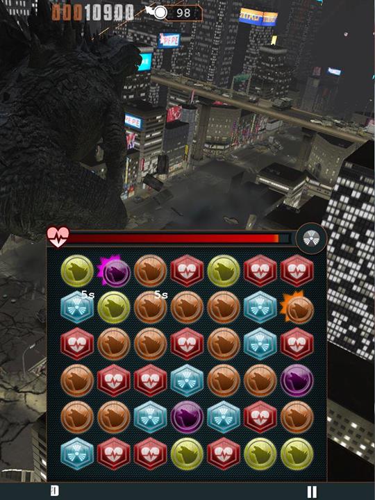 Godzilla Smash3 review (Samsung Galaxy S5): un fel de Candy Crush cu tile-uri radioactive și Godzilla În fundal luptându-se (Video)