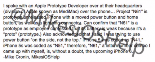 iPhone 6 confirmat cu câteva detalii de design printr-o convorbire cu un angajat Apple; Iată Înregistrarea (Video)
