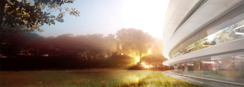 OZN-ul de flori și fructe - o viziune romantică a noului campus Apple, imaginat de Steve Jobs