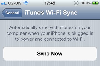 sincronizarea prin WiFi cu iTunes 10.5 și iOS 5