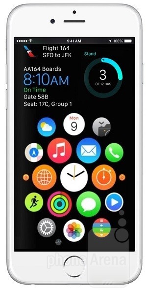 Interfaţa circulară a lui Apple Watch ar putea oferi indicii cu privire la viitorul lui iOS pe iPhone