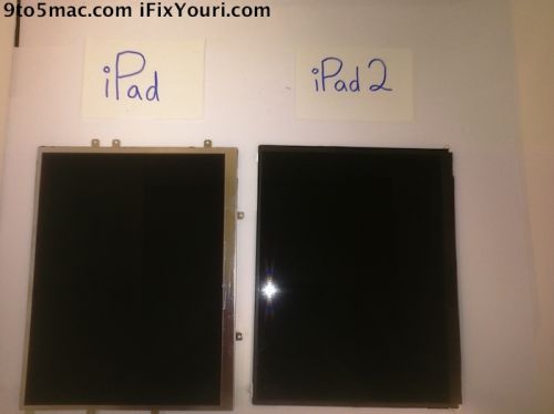 Display-ul lui iPad 2, fotografiat și comparat cu cel de pe primul iPad