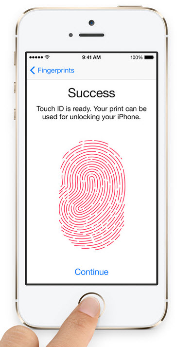 iPhone 5S - cititor de amprente