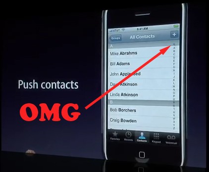 Apple: Cautare de contacte pe iPhone in firmware-ul 2.0?