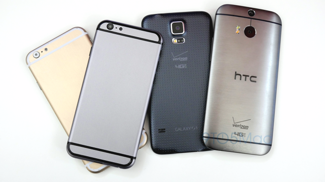 iPhone 6 comparat cu Samsung Galaxy S5 și HTC One M8 În fața camerei (Video)