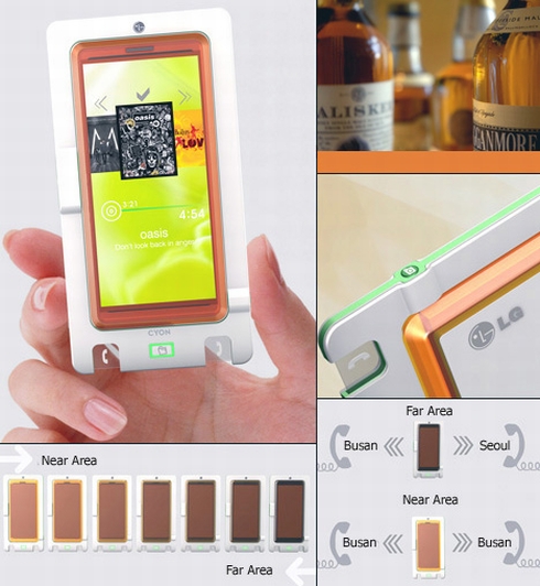 Telefonul Whiskey, un concept de terminal cameleon cu touchscreen