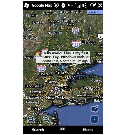 Google Maps 4.0, varianta Windows Mobile, acum si cu Google Buzz