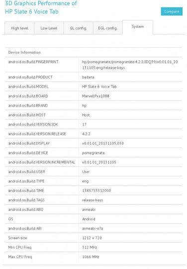 HP pregateste un phablet de 6 inch cu Android si o tableta hibrid, conform benchmark-urilor