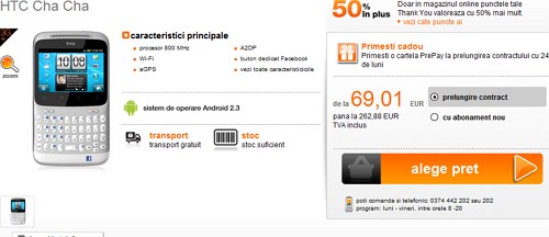 HTC Cha Cha - Orange Romania