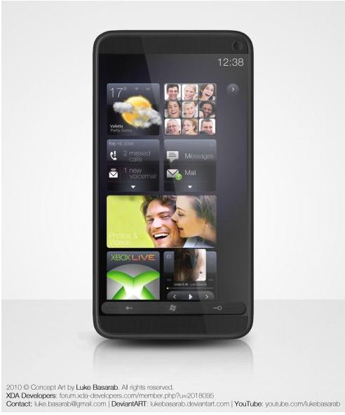 HTC HD3 vine cu interfata HTC Sense 3, suprapusa lui Windows Phone 7... doar un concept deocamdata