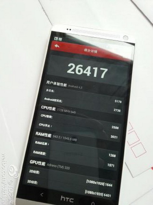 HTC One Max benchmark