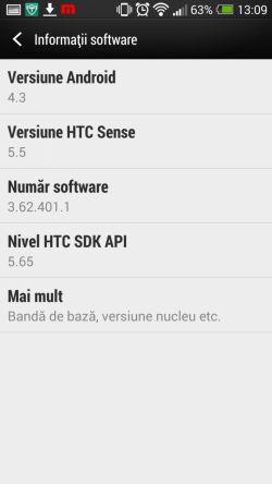 HTC One, tocmai primește actualizarea la Android 4.3 Jelly Bean, În rețeaua Vodafone România!