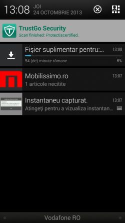 HTC One Android 4.3 Vodafone Romania