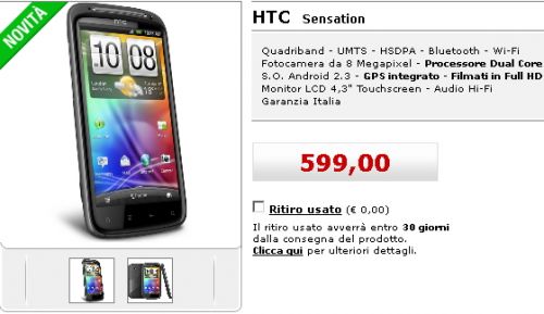 Pret HTC Sensation