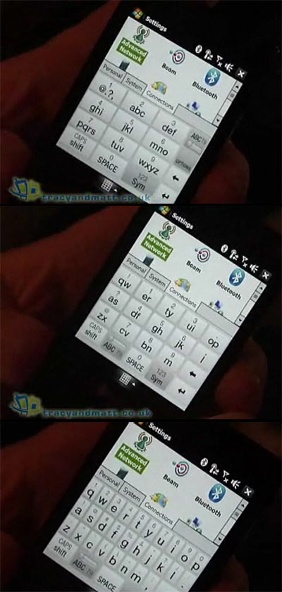 HTC: HTC Touch Diamond are 3 tastaturi diferite