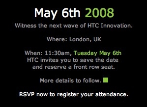 HTC: Noi terminale HTC incepand cu data de 6 mai 2008? Google Android, pe lista?
