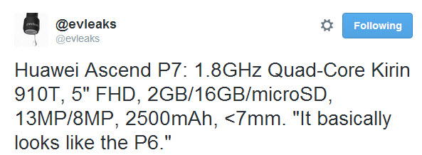 Specificațiile lui Huawei Ascend P7
