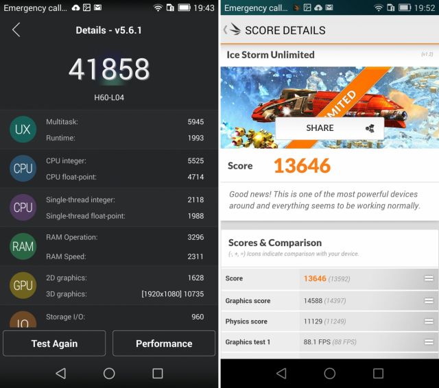 Benchmark-uri Huawei Honor 6
