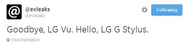 LG G Stylus va Înlocui gama de phableturi LG Vu (Zvon)