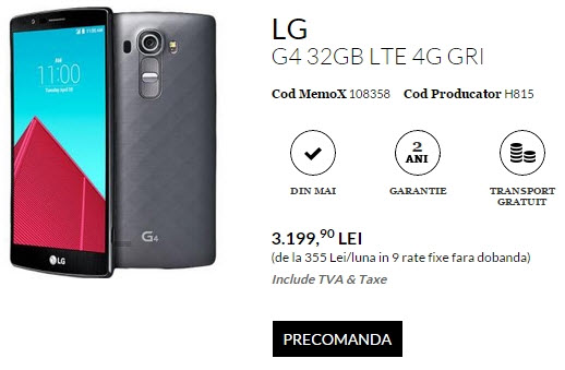 Pret LG G4