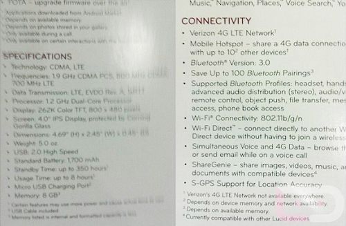 LG Lucid 4G - primele informații neoficiale