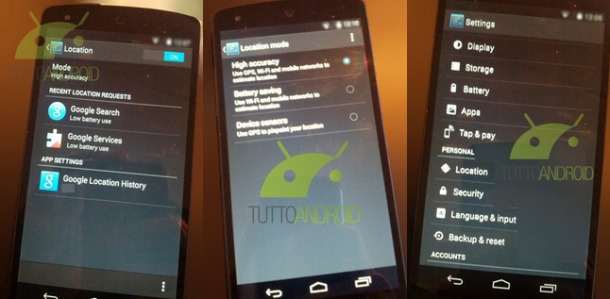 Noi imagini cu Nexus 5 rulând Android 4.4 KitKat