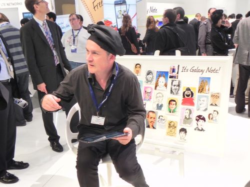 Standul Samsung de la Mobile World Congress 2012 din Barcelona