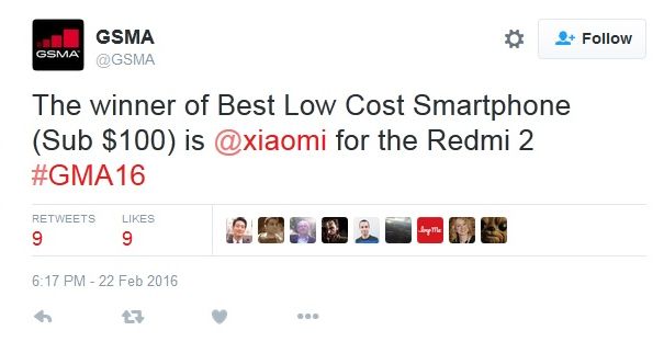 MWC 2016: Xiaomi Redmi 2 primeşte premiul GSMA pentru cel mai bun telefon sub 100 de dolari