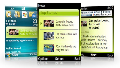 Microsoft: MSN Direct Weather, News si Stocks acum prin Windows Mobile