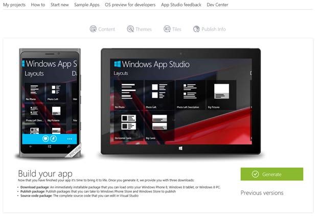 Microsoft publică oficial programul Windows App Studio Beta; acesta este disponibil acum pentru download
