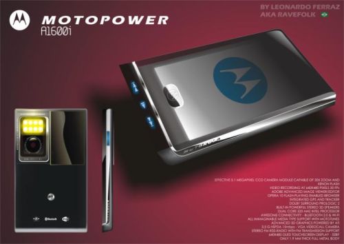 Motorola: Telefonul Motorola MOTOPOWER A1600i are memorie de 40GB si camera de 5.1 megapixeli