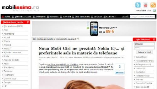 Motorola Defy la 69 de euro