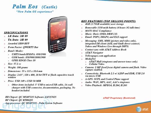 Palm EOS anul asta prin AT&T