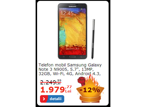 Samsung Galaxy Note 3 la reducerre