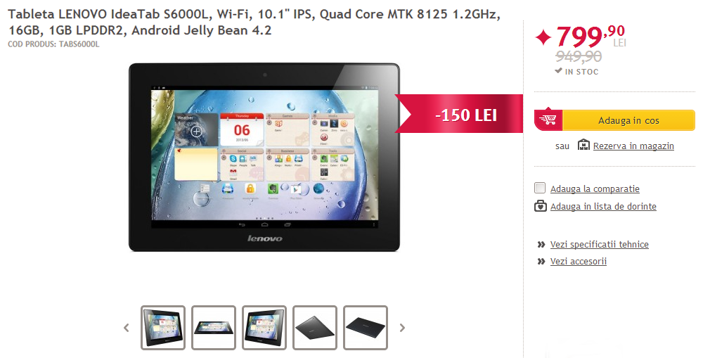  Altex oferă o serie de reduceri speciale pentru tabletele din stoc; Apple iPad Mini Retina disponibilă la un preț de 1.599 lei