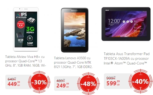 Top 3 tablete În oferta eMAG.ro de Black Friday
